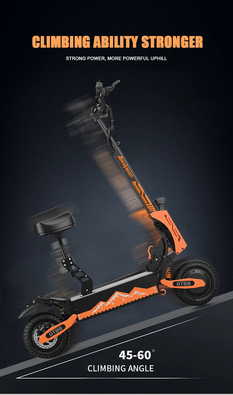 Arwibon GT08 High Performance Adult Folding Electric Scooter