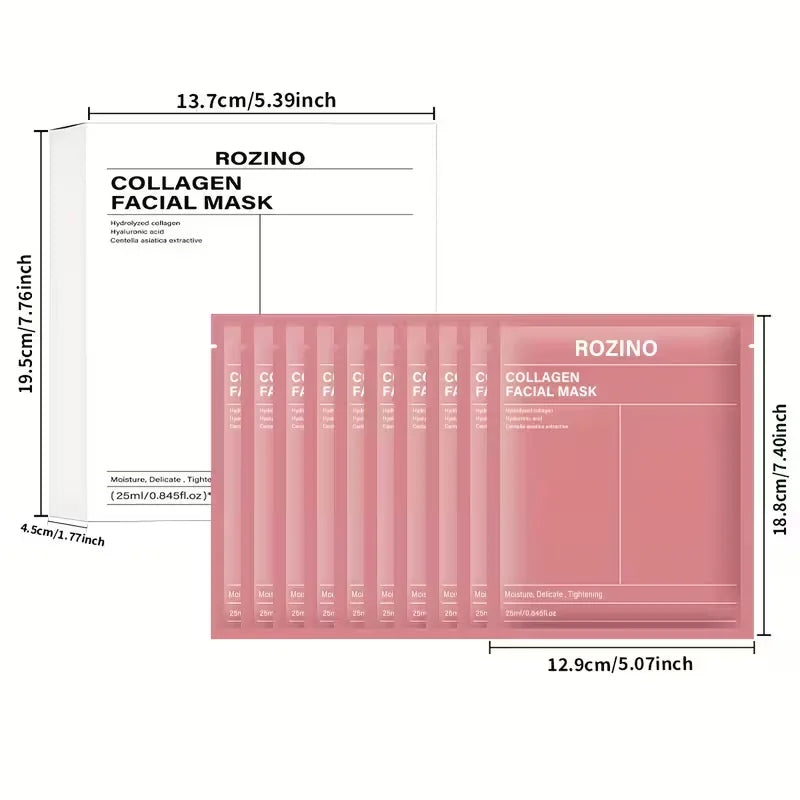 Rozino Hydrating Bio Collagen Face Masks For All Skin Types