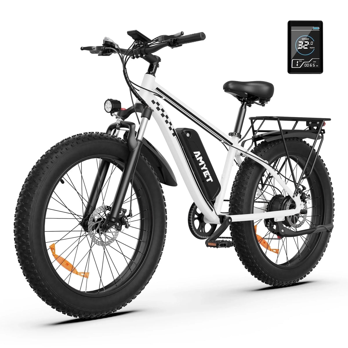 AMYET Electric Mountain Bike With Fat Tires And Dual Suspension