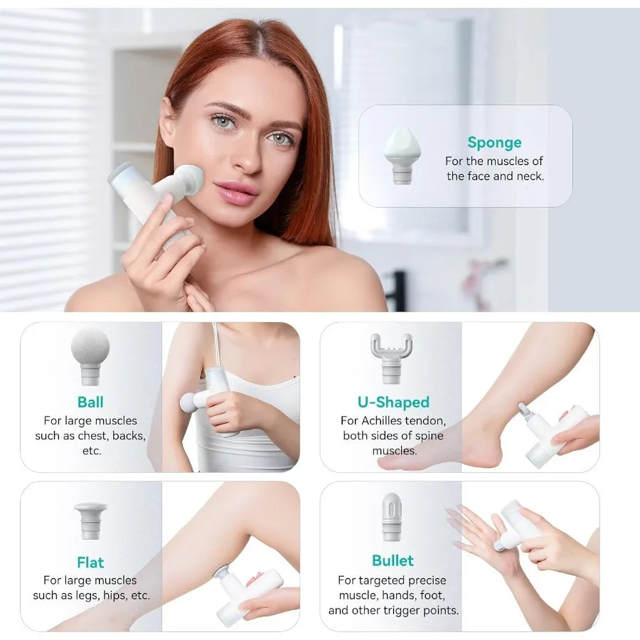 Mini Rechargeable Massage Gun For Back Pain And Facial Mode