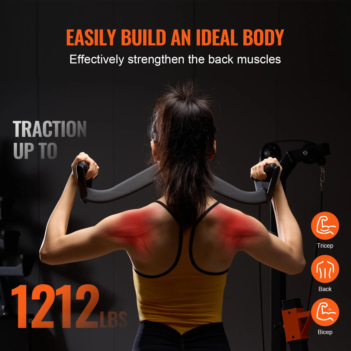SucceBuy Lat Pulldown Bar for Cable Machine Strength Training