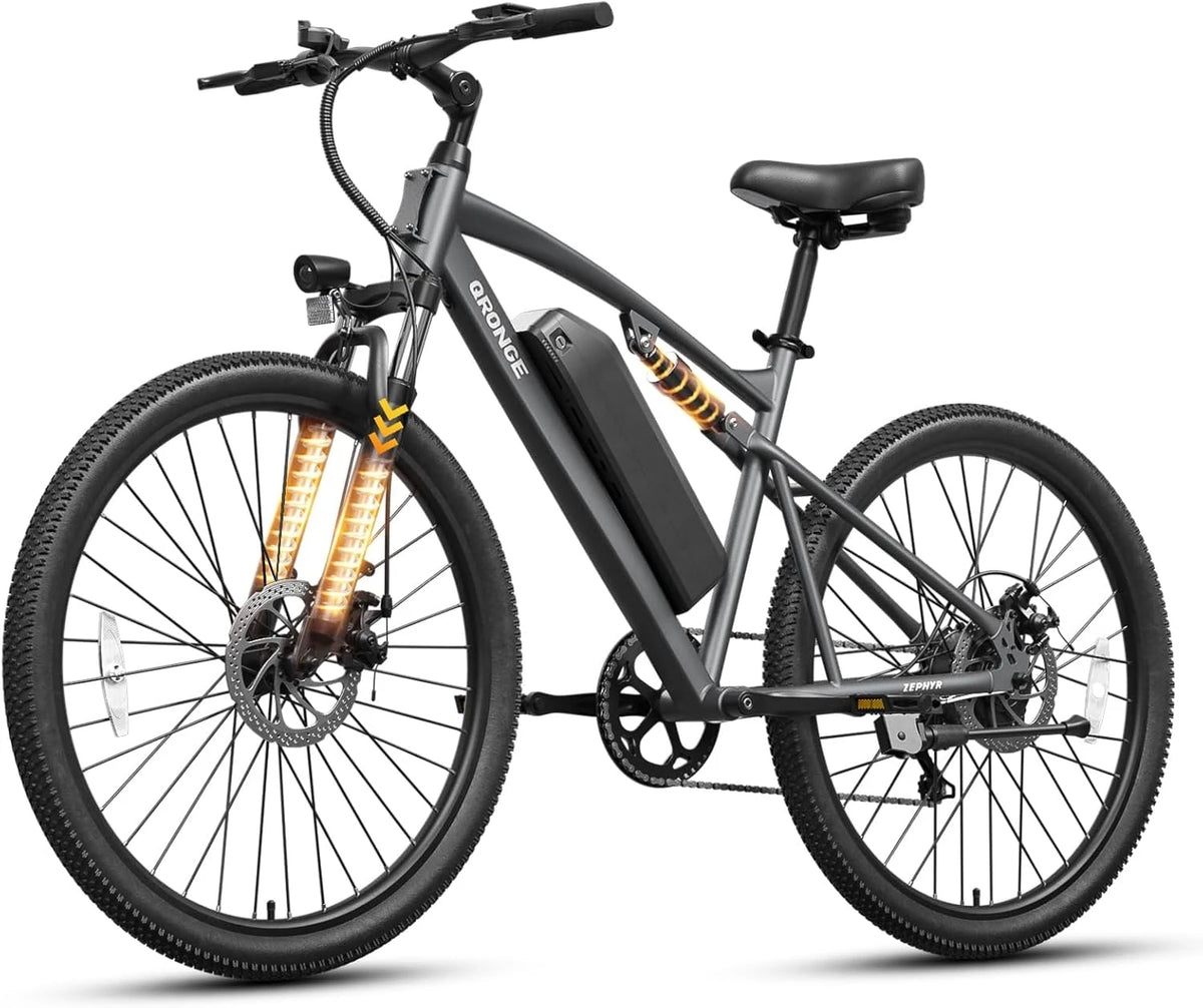 QRONGE Zephyr Full Suspension Electric Bike With 1000W Motor