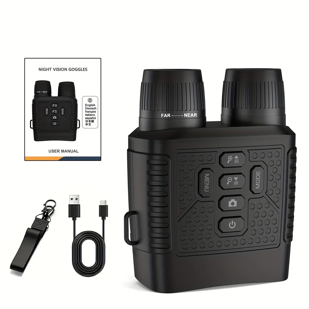 2.5K Night Vision Binoculars with 6X Zoom and Rechargeable Battery