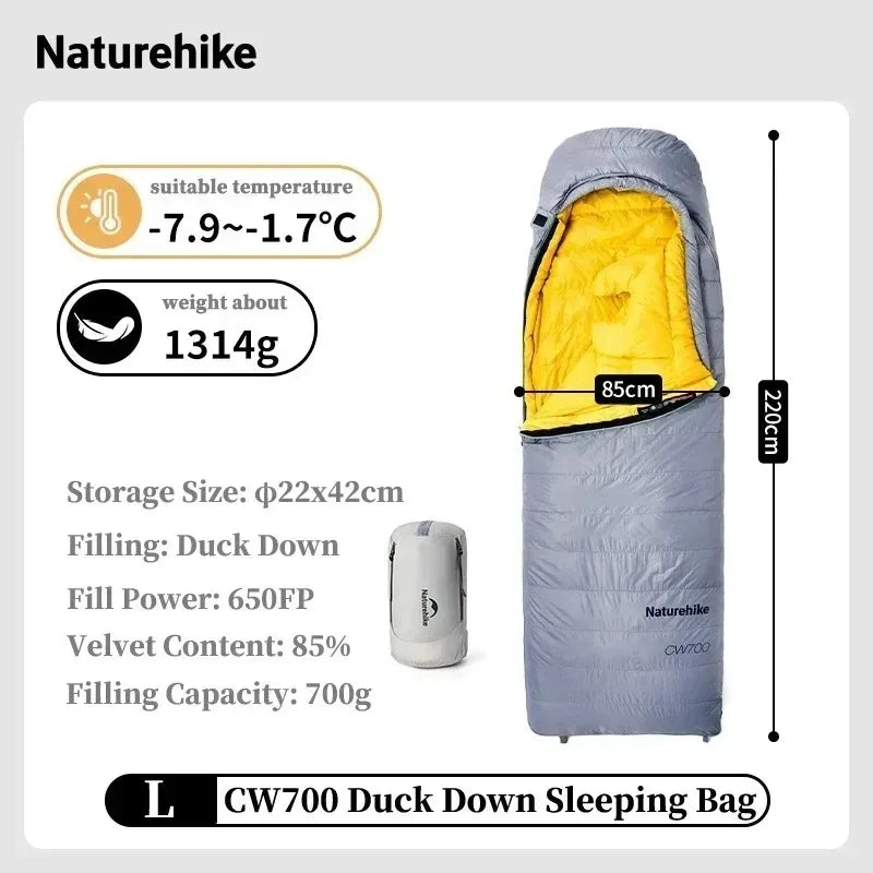 Naturehike CW400 Ultralight 650FP Duck Down Sleeping Bag Four Seasons