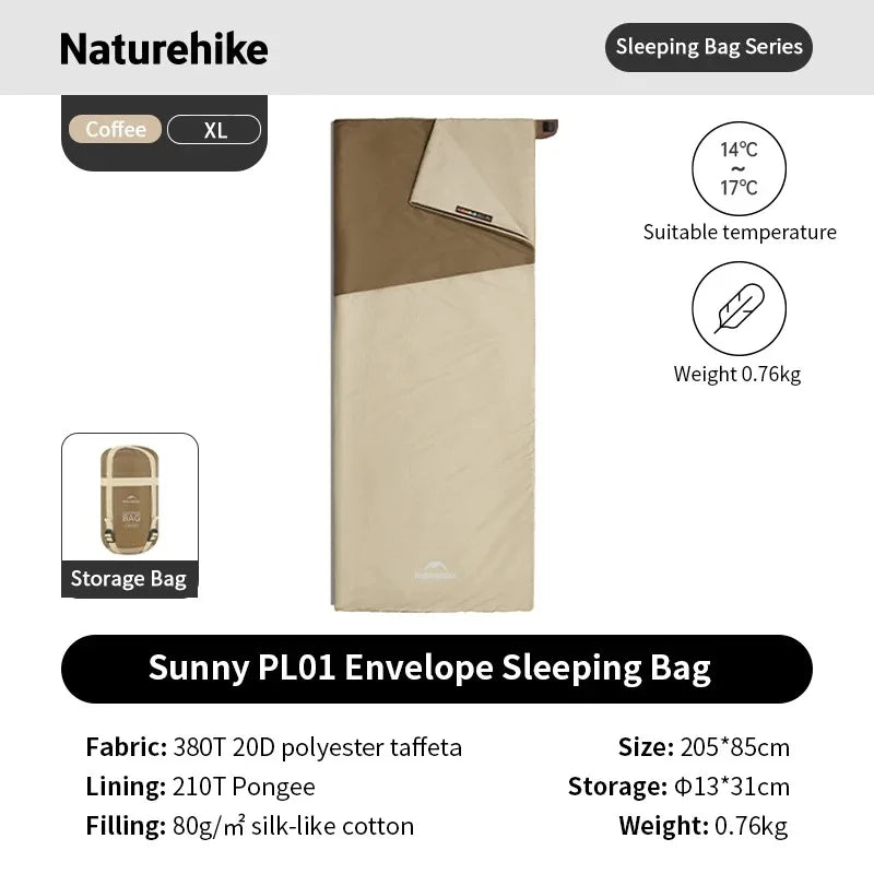 Naturehike Ultralight Envelope Sleeping Bag For Camping Hiking
