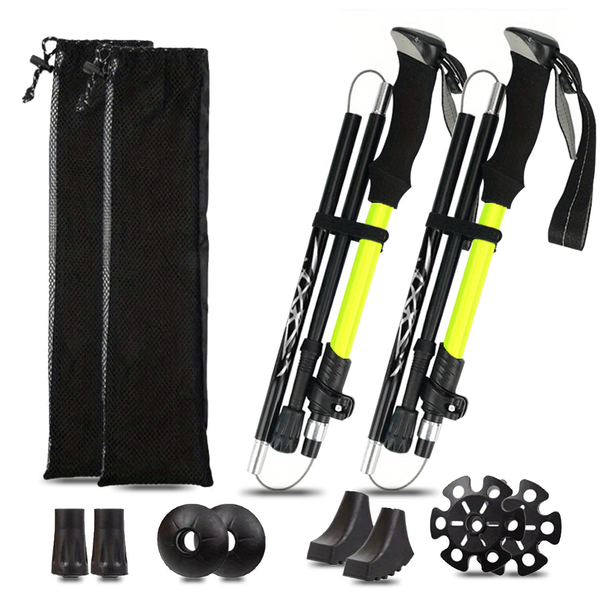 Ultralight Aluminum 5 Section Folding Trekking Pole For Hiking
