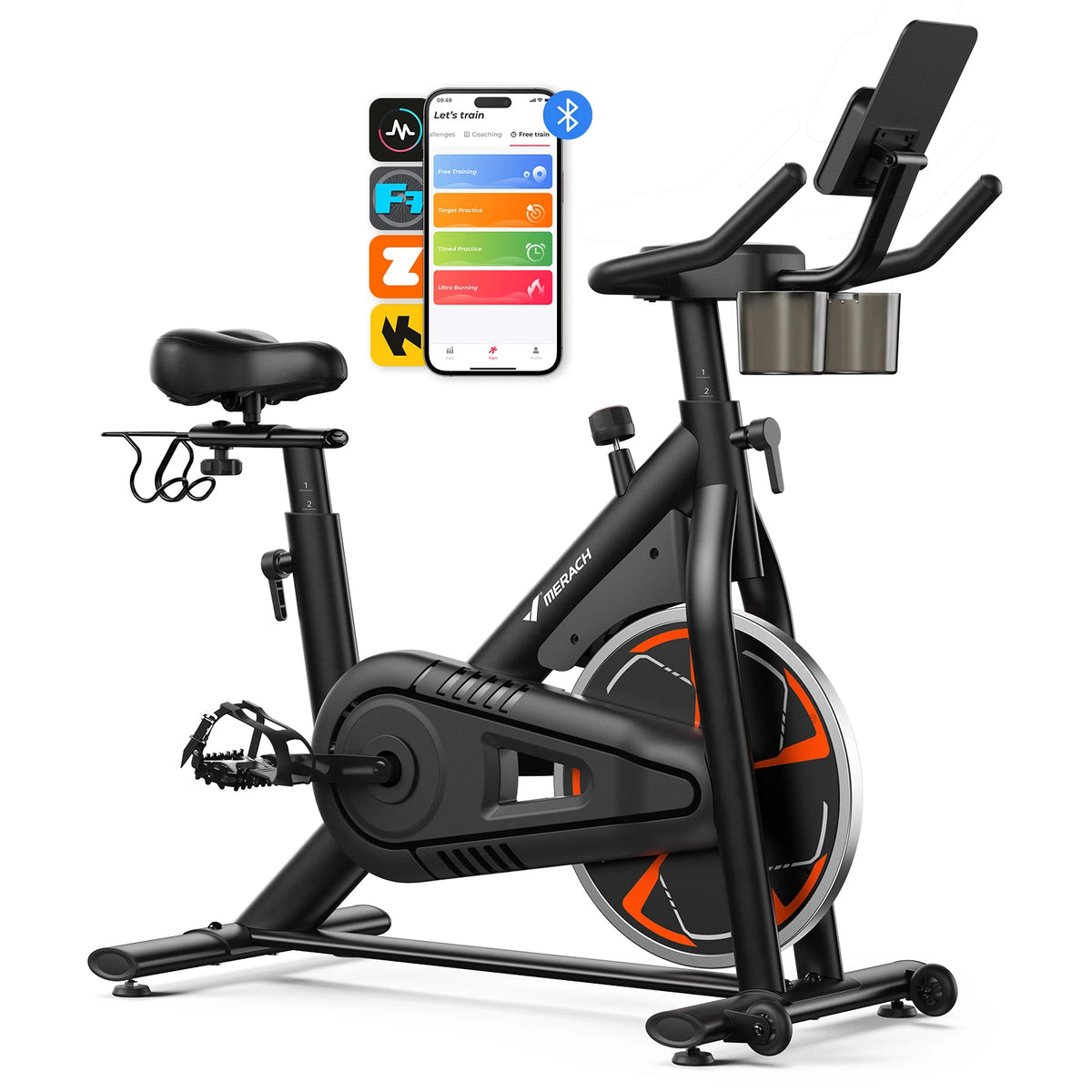 Merach Magnetic Exercise Bike With App Connectivity For Home Cardio