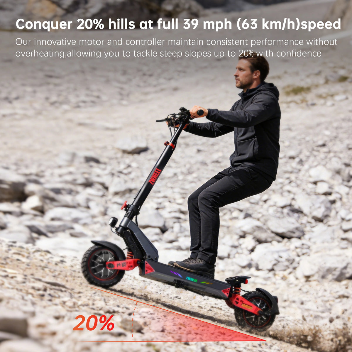 ZWHEEL D3 Dual Motors Electric Scooter With Smart App