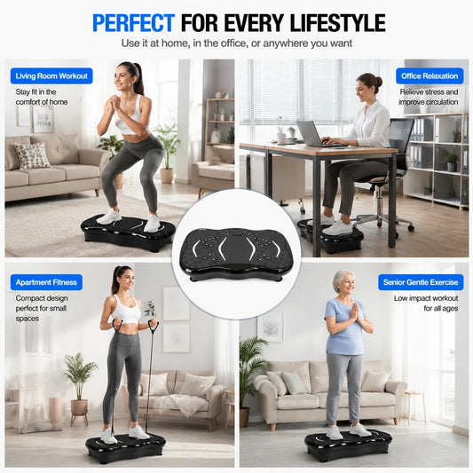 Adjustable Vibration Plate Fitness Machine For Whole Body Toning