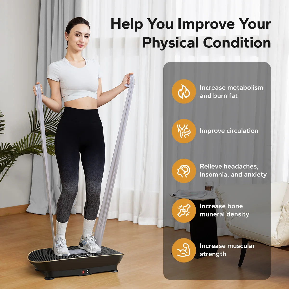 Merach Vibration Plate Whole Body Workout Exercise Machine