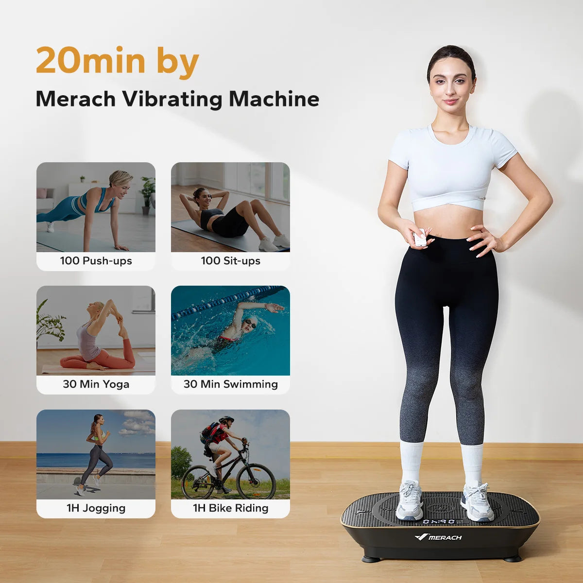 Merach Vibration Plate Whole Body Workout Exercise Machine