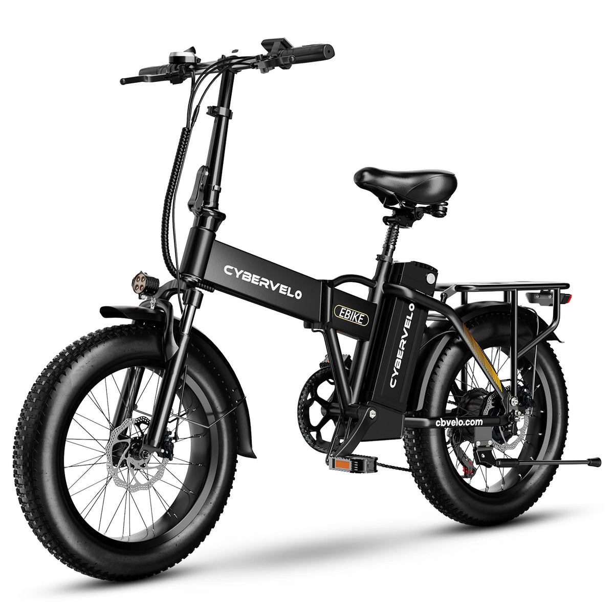 Cybervelo EK4 Folding Electric Bike With Long Range Fat Tires
