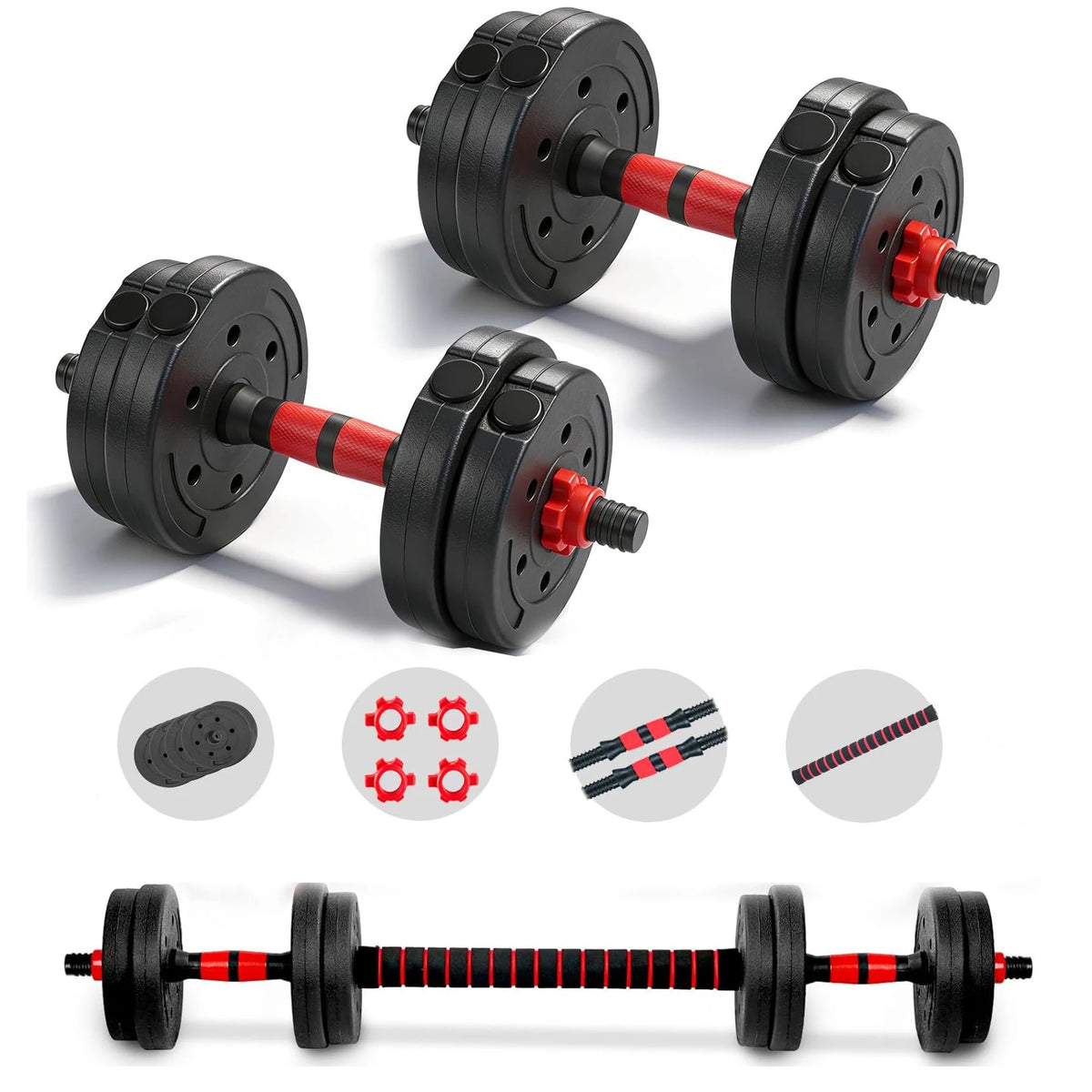 Adjustable Dual Mode Dumbbell and Barbell Set for Home Workouts