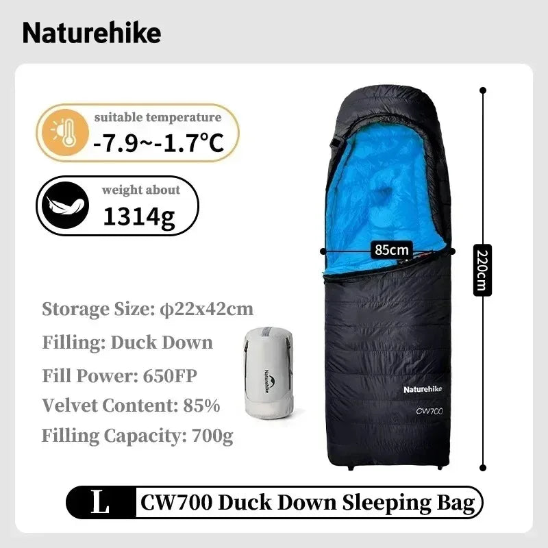 Naturehike CW400 Ultralight 650FP Duck Down Sleeping Bag Four Seasons
