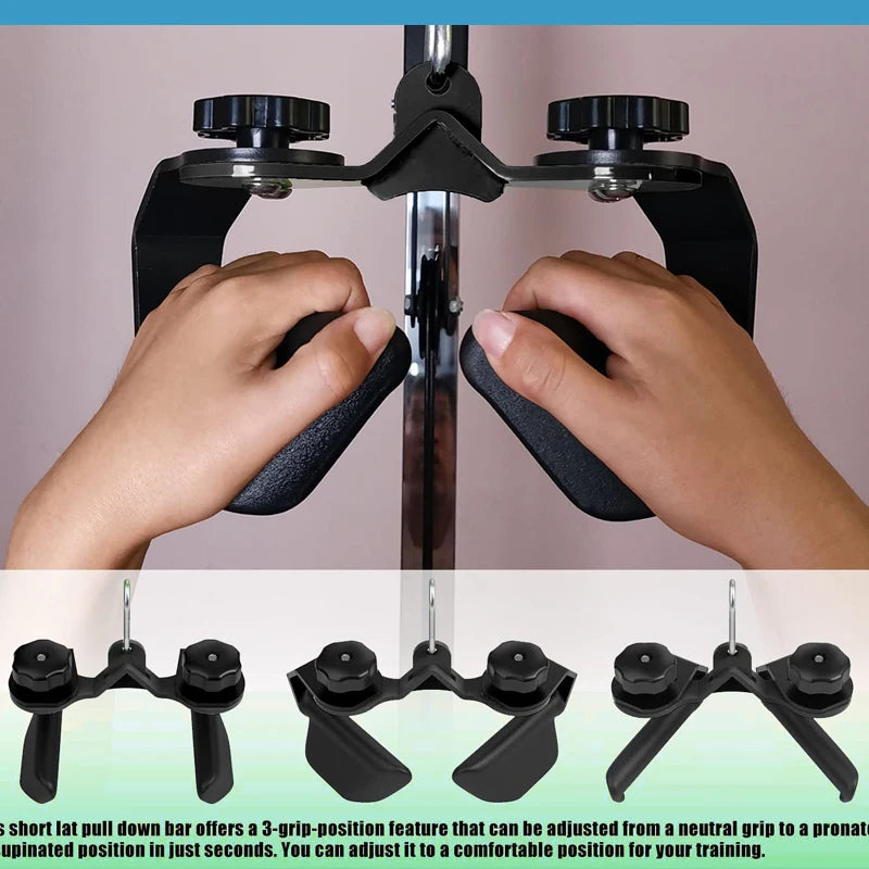 Adjustable Lat Pulldown Bar For Cable Machine Exercises