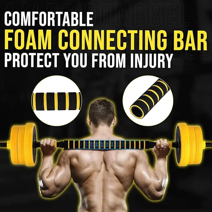 Adjustable Dumbbell Set With Foam Handles For Home Gym Training