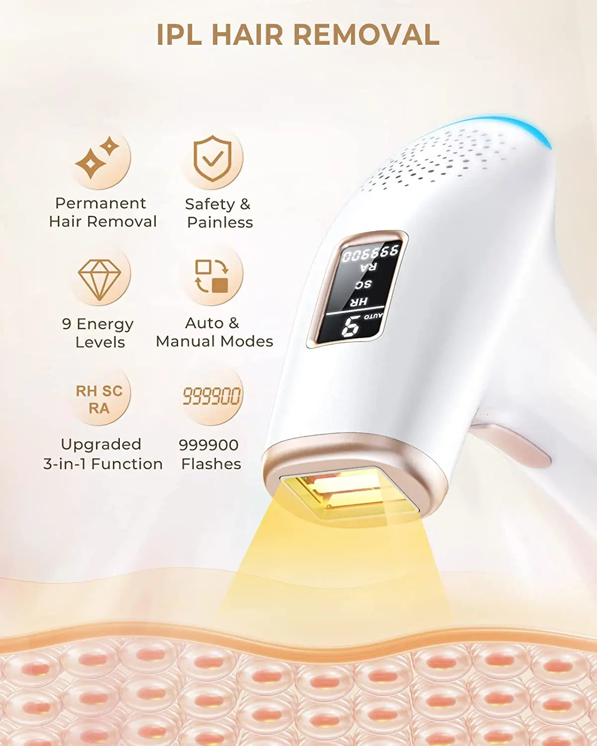 Lysmoski IPL Hair Removal Epilator Device For Whole Body