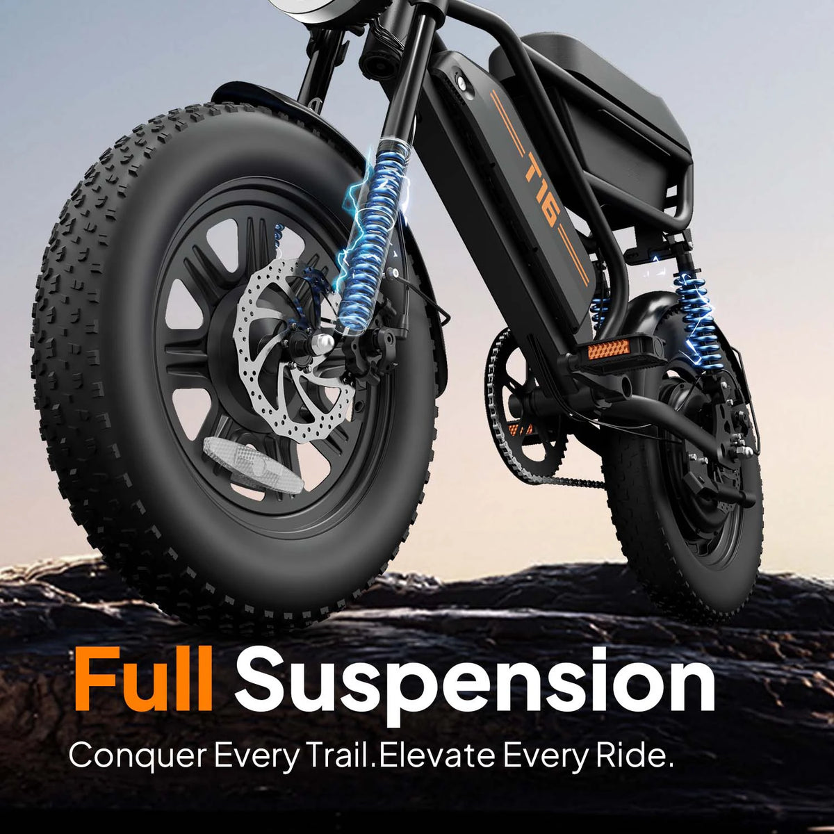 URLIFE T16 Electric Bike With Full Suspension And Storage Box