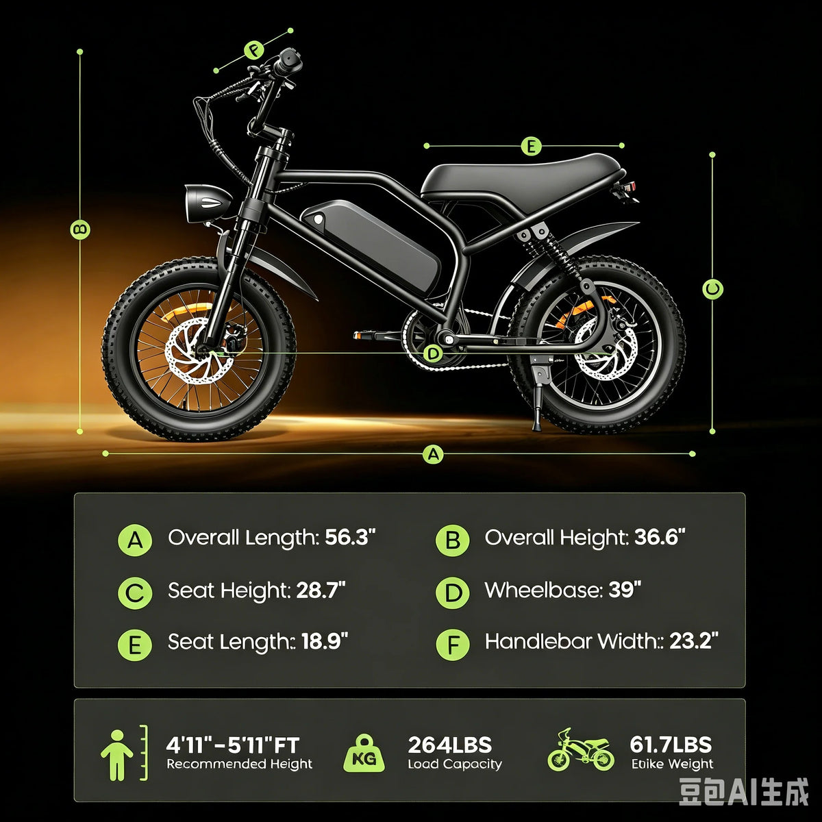 Eilleo Spacewalk Full Suspension Fat Tire Electric Bike