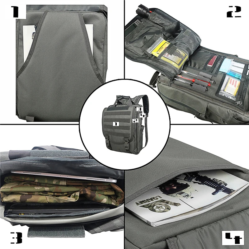 LQARMY Tactical Molle Backpack Waterproof Nylon Messenger Bag