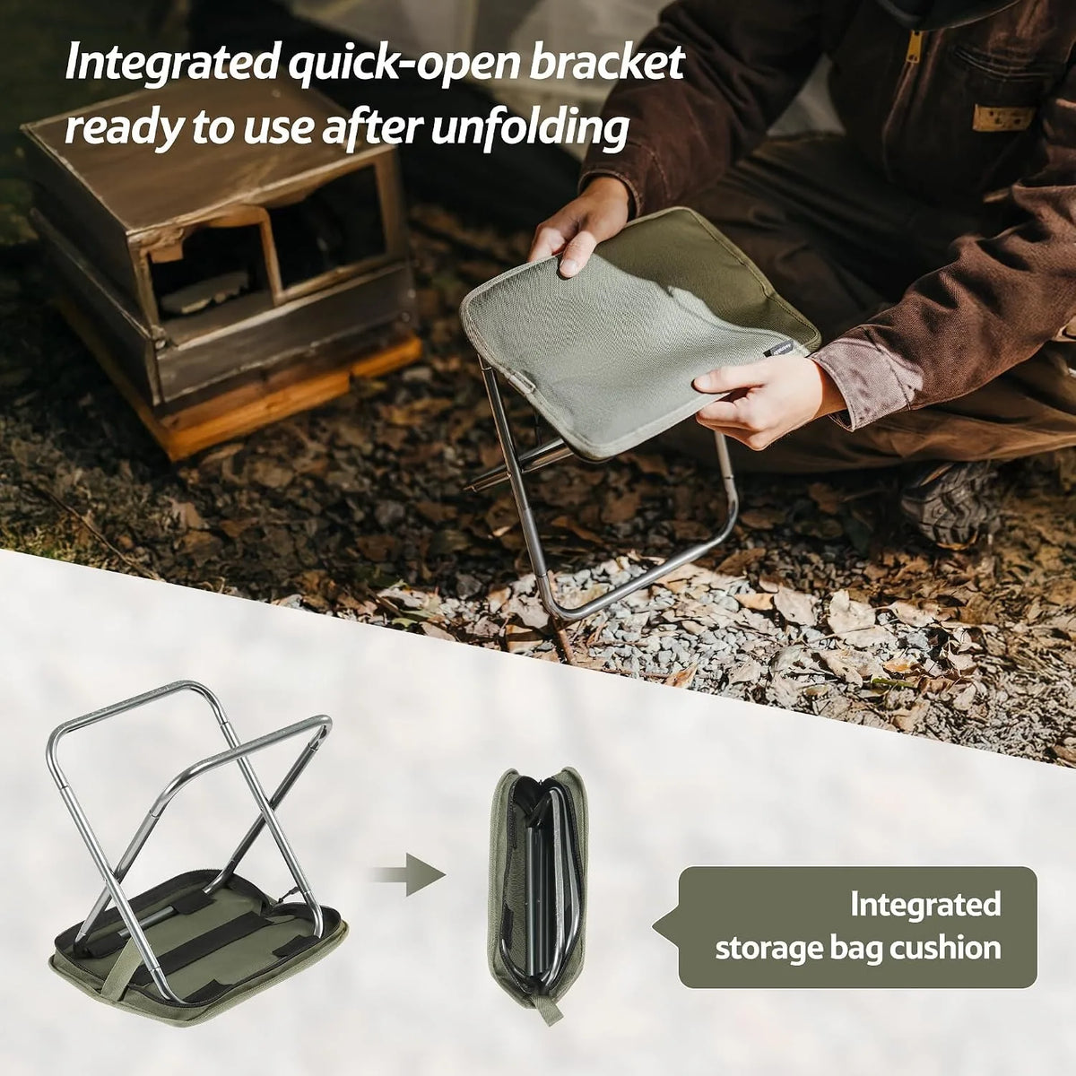 Naturehike Lightweight Foldable Camping Seat Packable Hiking Stool