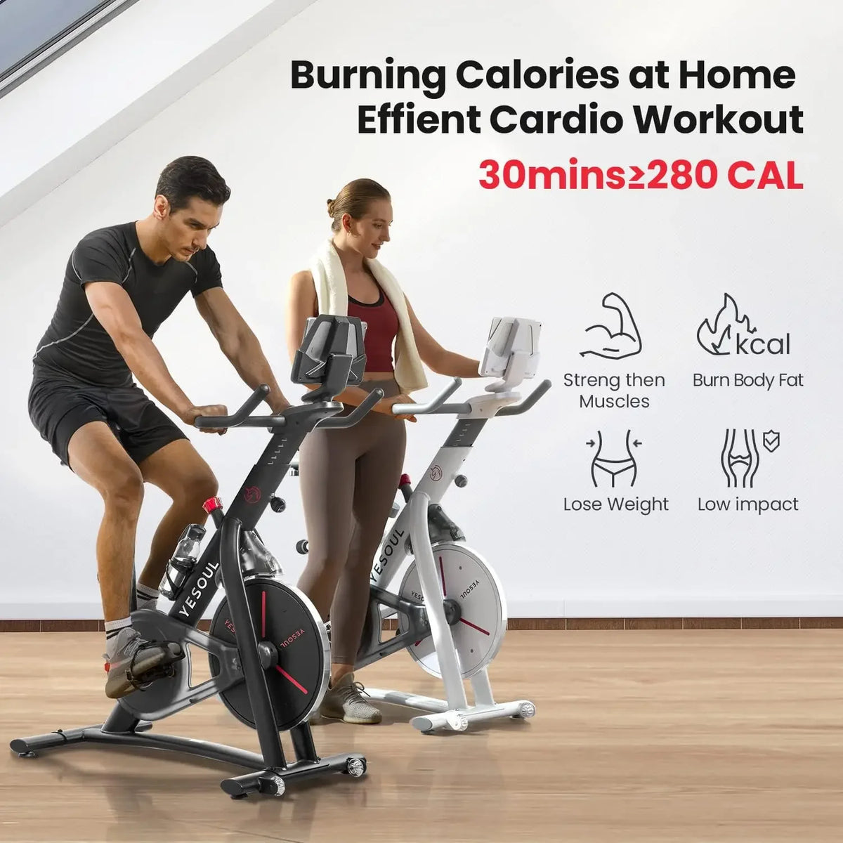 Smart Magnetic Resistance Exercise Bike for Home Indoor Cycling