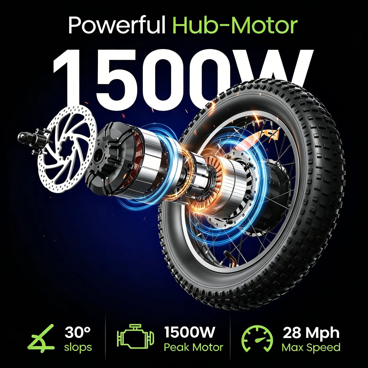 Eilleo Spacewalk Full Suspension Fat Tire Electric Bike