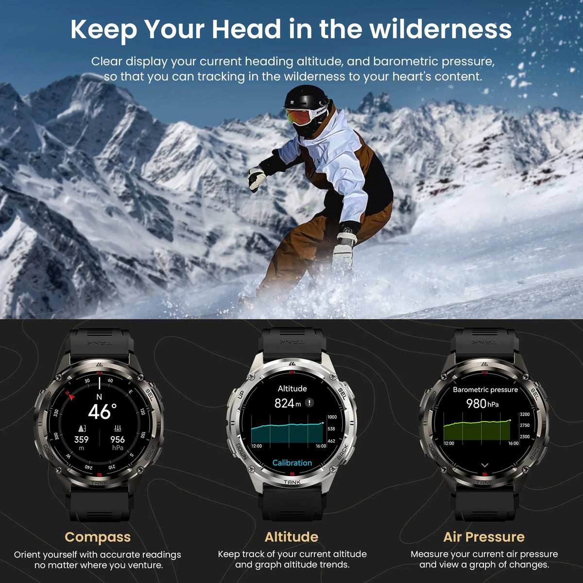 Kospet Tank T3 Gps Smartwatch Featuring Bluetooth Calls And Durability