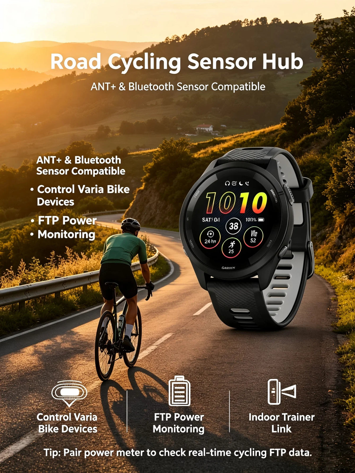 Garmin Forerunner 265 GPS Running Smartwatch With Heart Rate Monitoring
