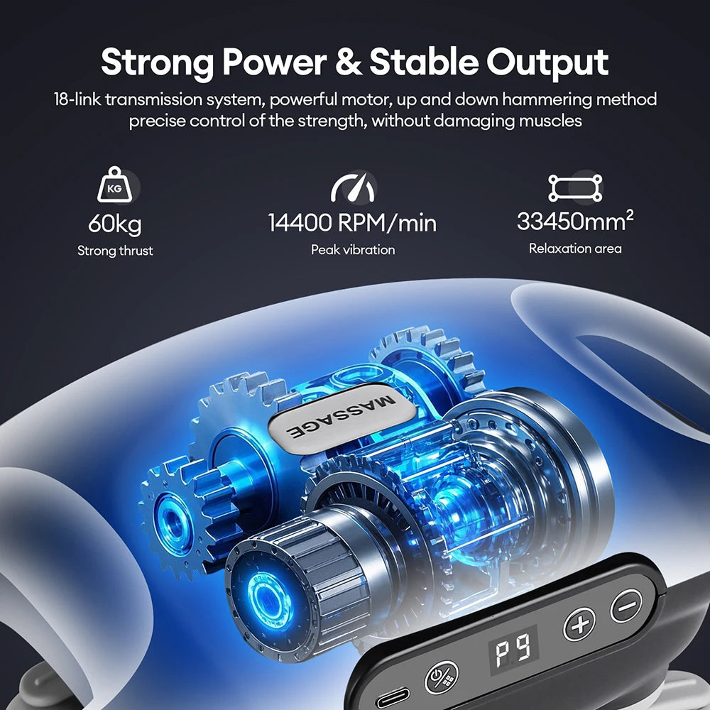 Iebilif Wireless Massage Gun For Deep Tissue Muscle Relief