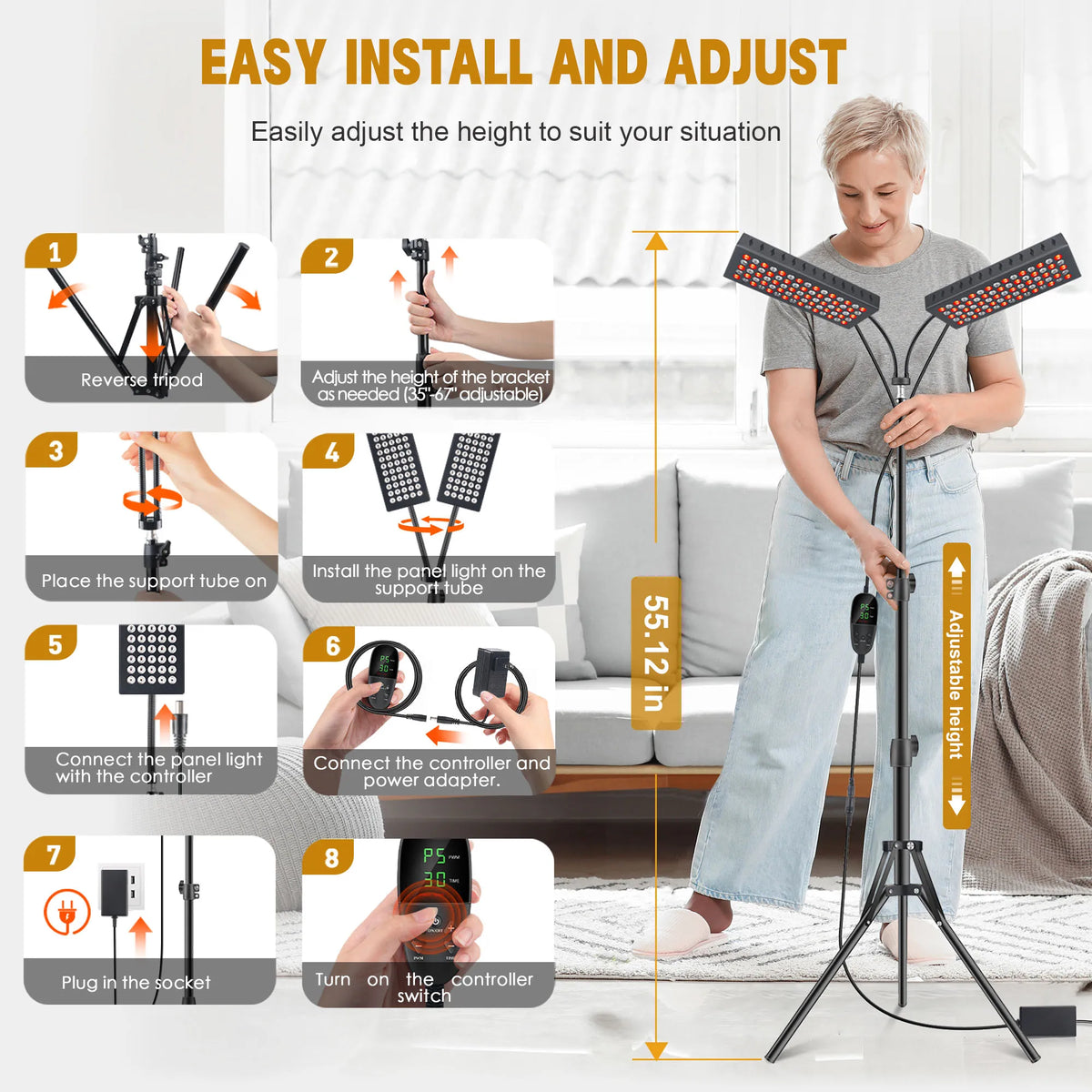 Astarexin Dual Head Red Light Therapy Panel Face And Body Care
