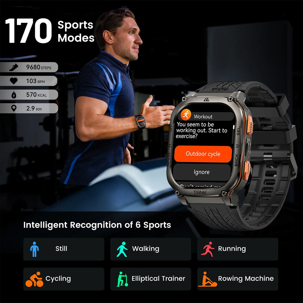 Kospet Tank M3 Ultra GPS Stainless Steel Smart Watch