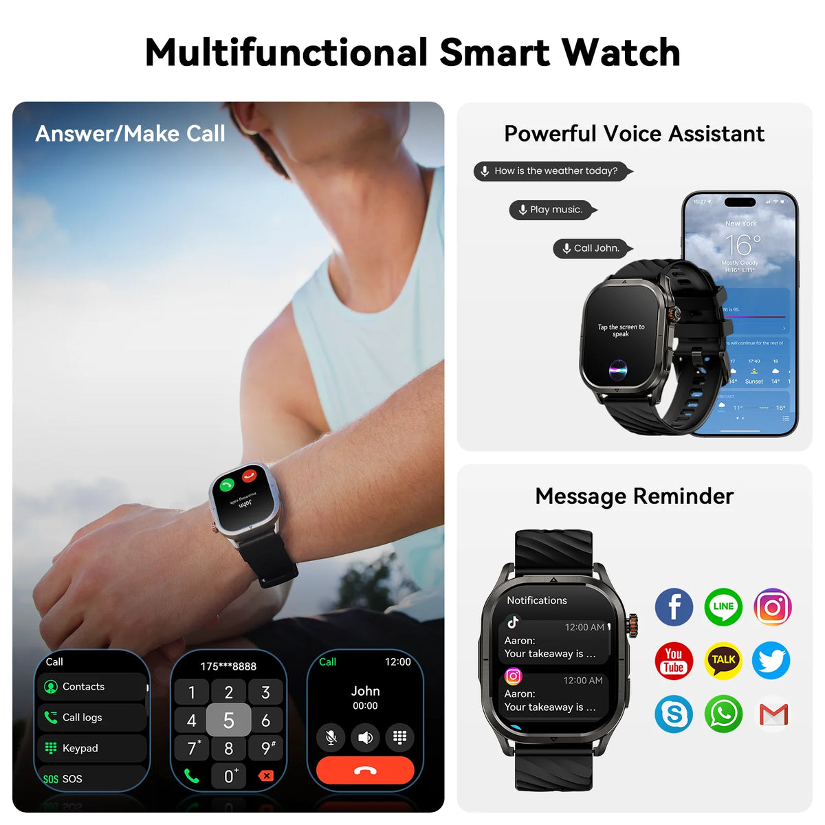 KOSPET Magic P10 GPS Smartwatch With AMOLED Screen IP69K Waterproof