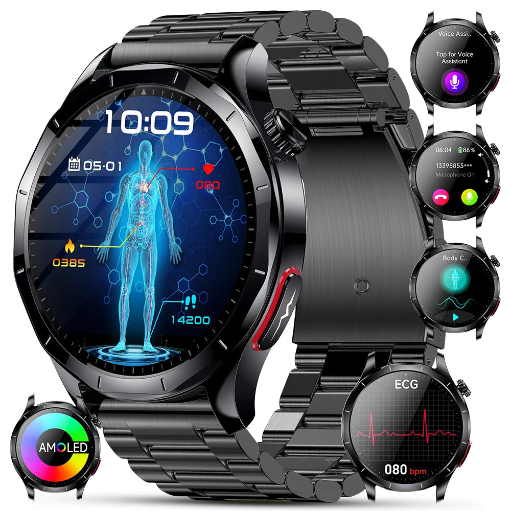 Marsyu ECG PPG Smartwatch For Comprehensive Health And Fitness Monitoring