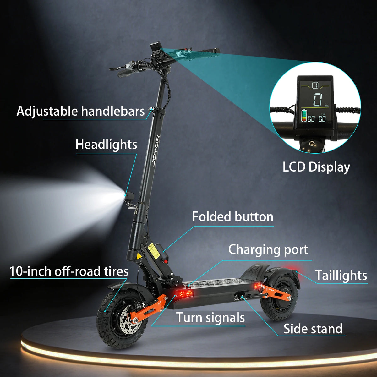 Dual Motor Electric Scooter For Adults With Long Range