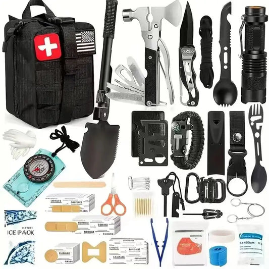 Comprehensive 258 Piece Car Emergency Safety Survival Kit