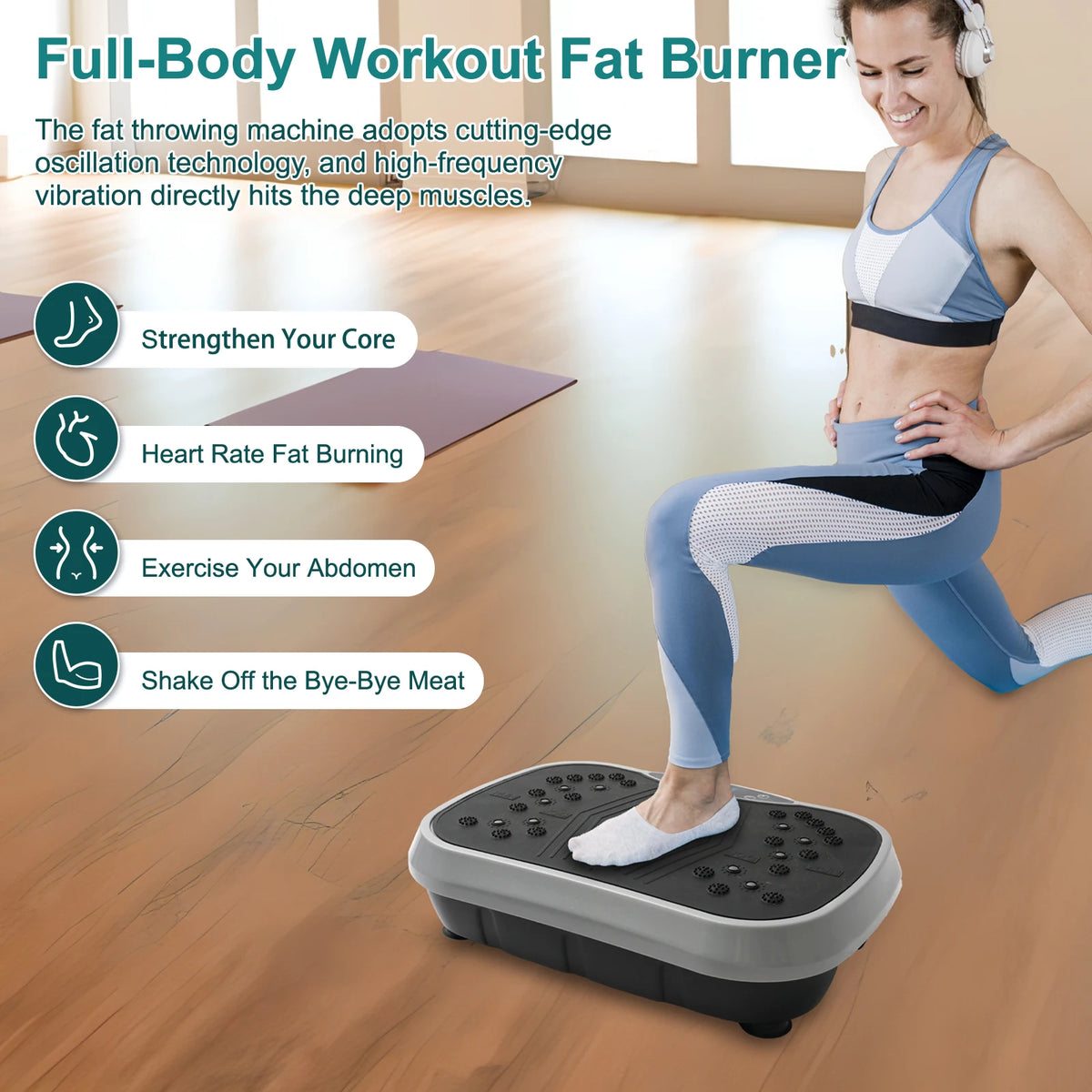 Portable Whole Body Vibration Exercise Fitness Plate Machine