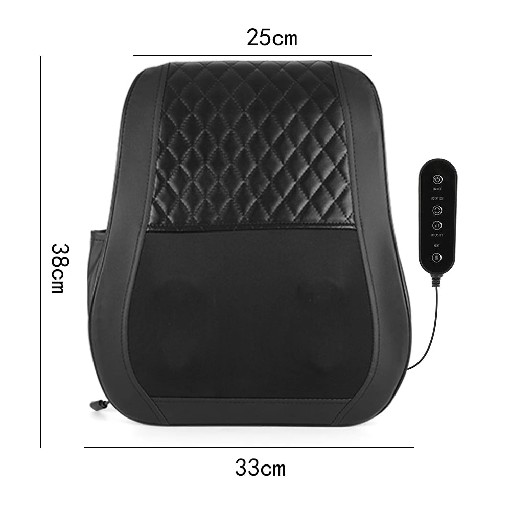 LINGTENG 3D Heat Kneading Back Massager With USB Rechargeable Battery