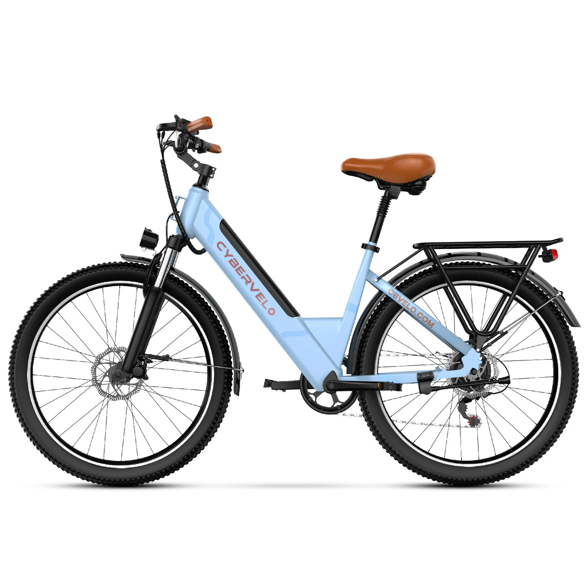 Cybervelo Urban Commute Step Through Electric Bike With Seven Speed