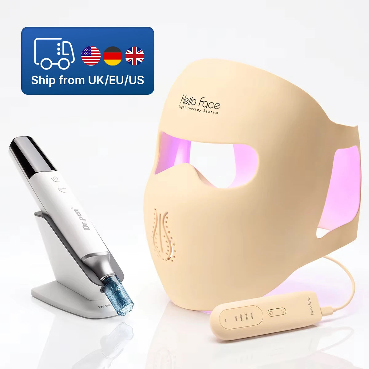 Hello Face Dr Pen M9 Microneedle And M300 Led Mask Combo