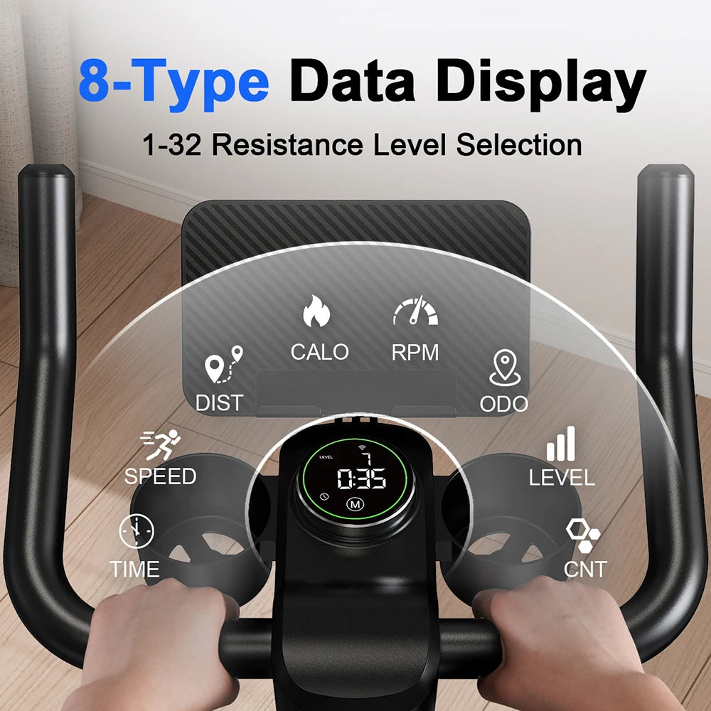 LACUFFY Magnetic Exercise Bike With Bluetooth And Quiet Resistance