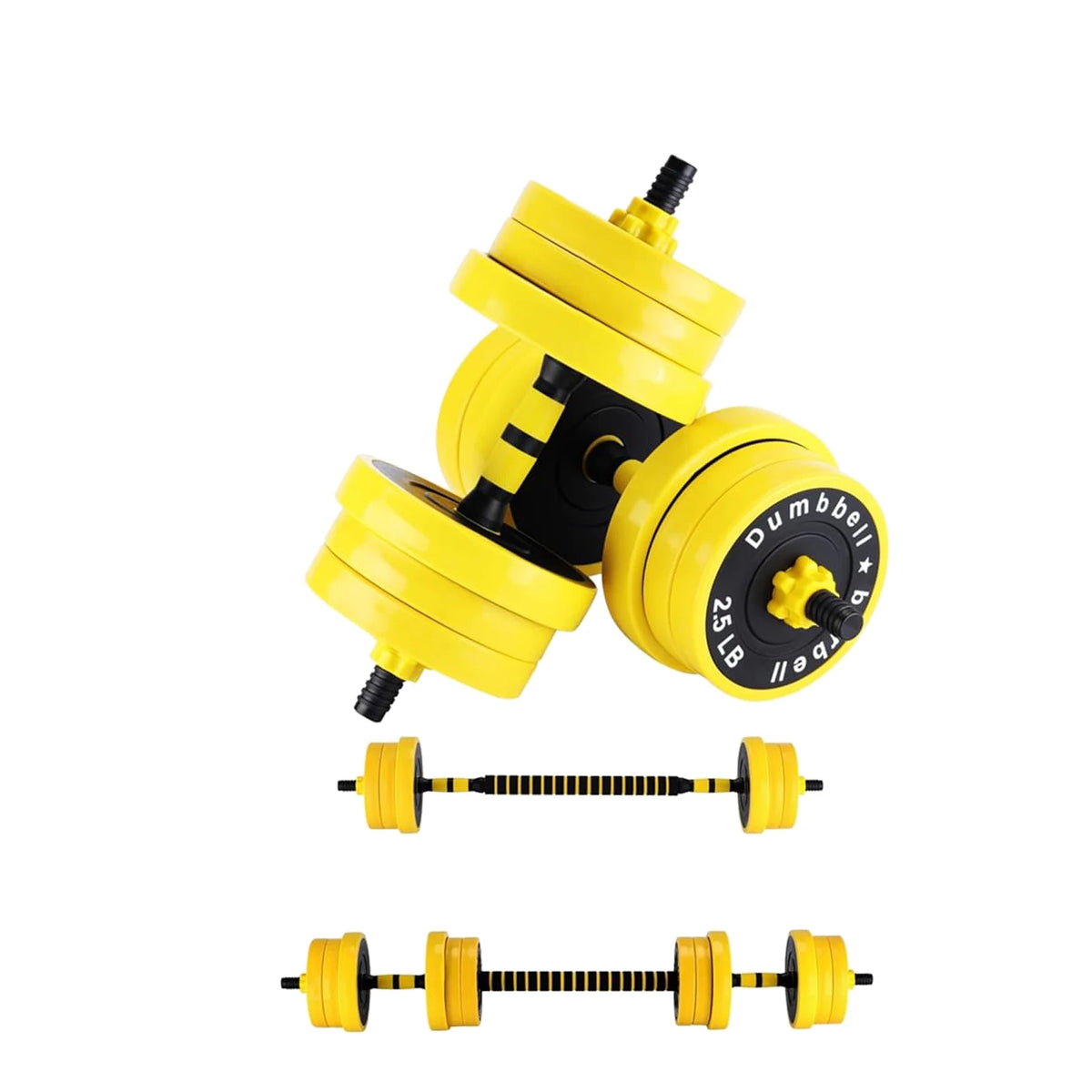 Adjustable Dumbbell Set With Foam Handles For Home Gym Training