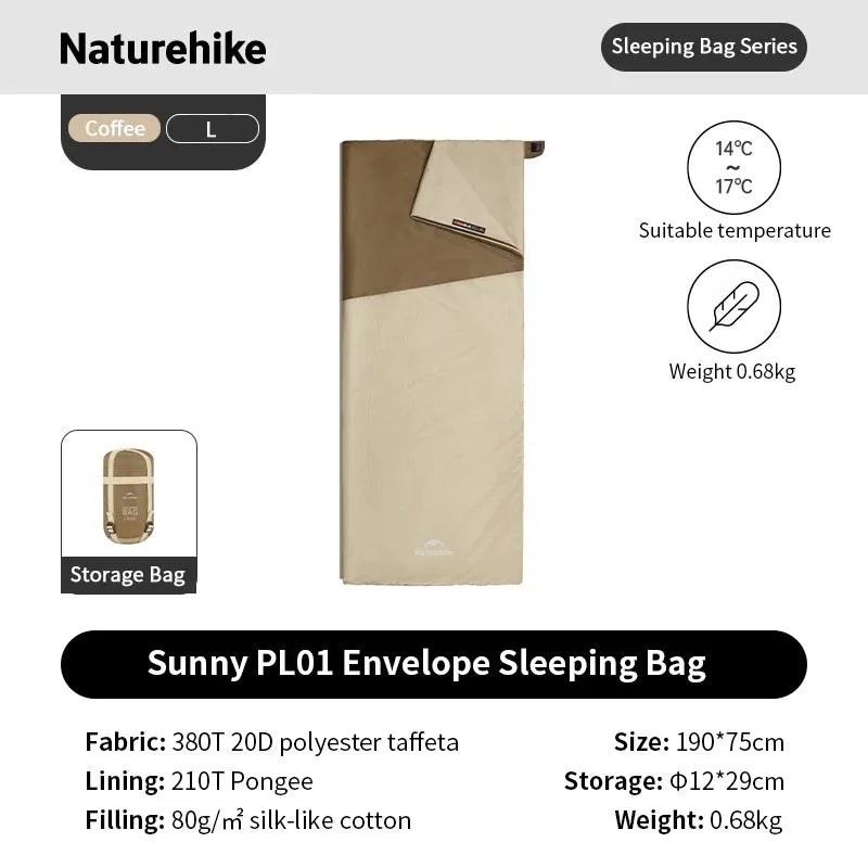 Naturehike Ultralight Envelope Sleeping Bag For Camping Hiking