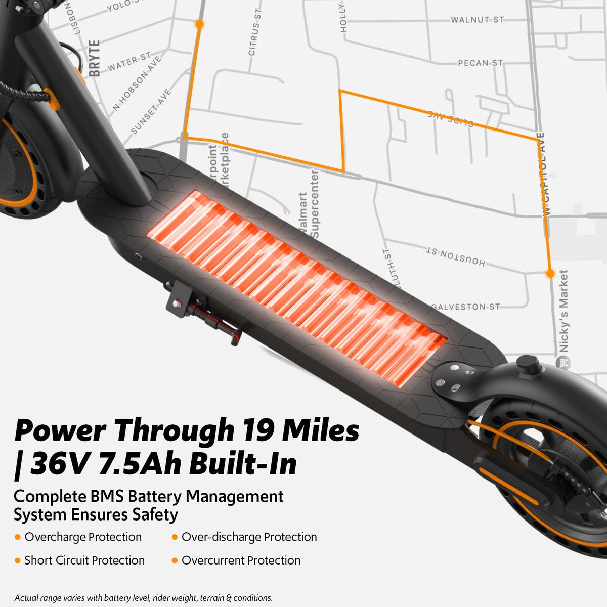 Osboo 550W Foldable Electric Scooter For Adults With App Control