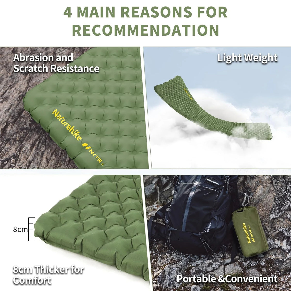 Naturehike Ultralight Insulated Inflatable Sleeping Pad For Camping
