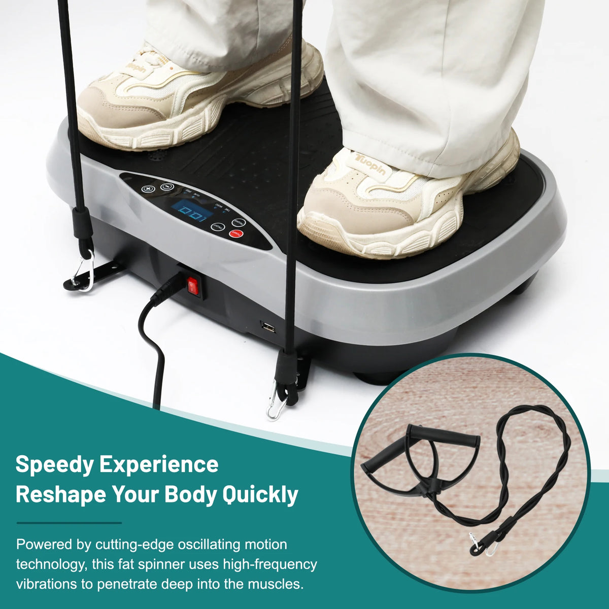 Portable Whole Body Vibration Exercise Fitness Plate Machine