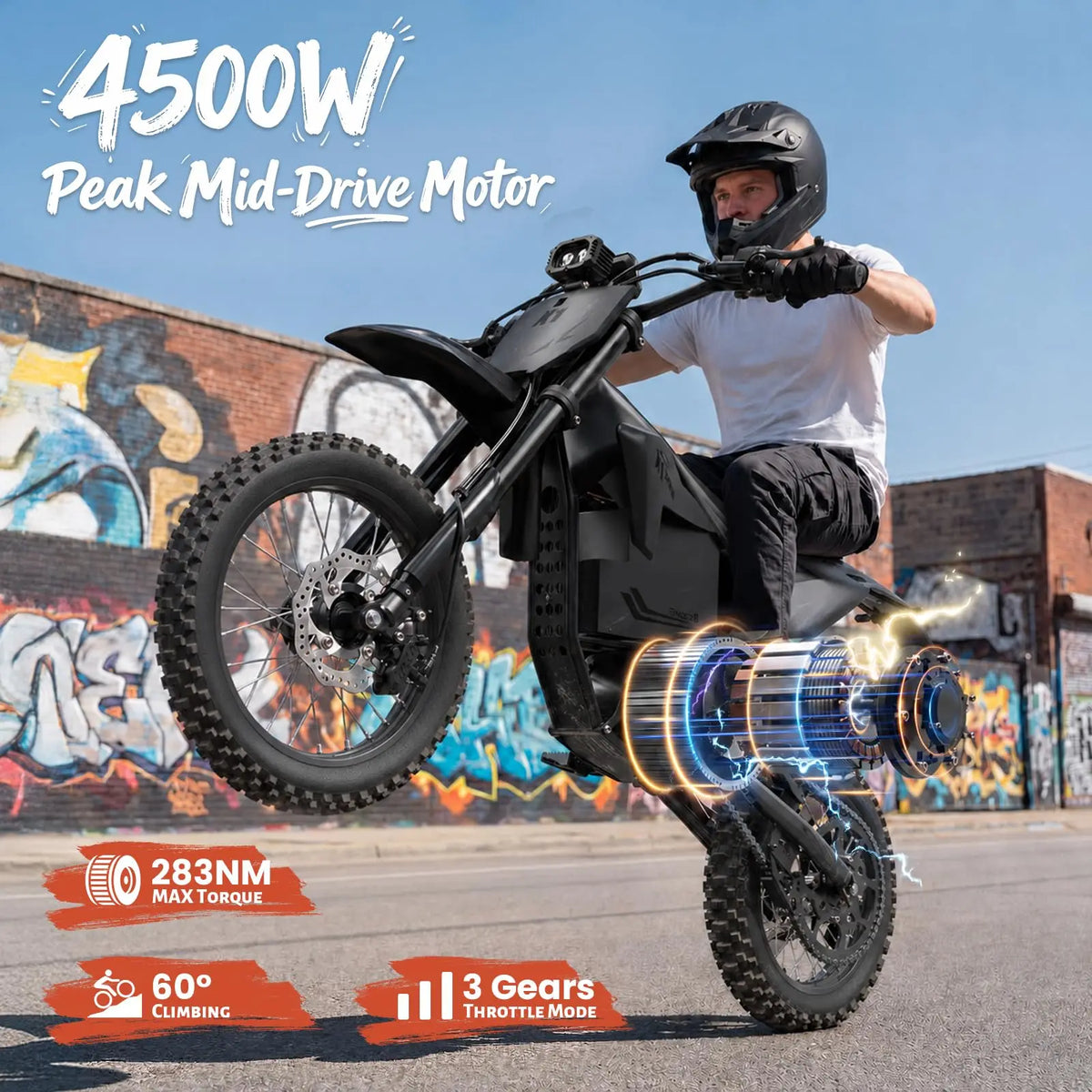 Qronge X1 Spark Electric Dirt Bike With 4500W Peak Motor