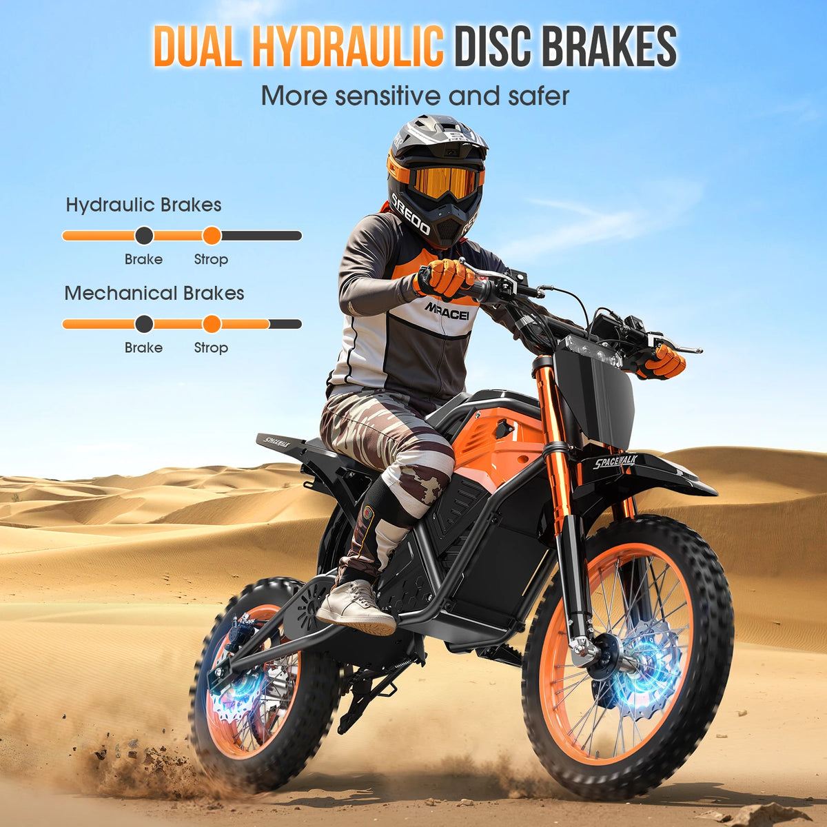 Eilleo Fat Tire Electric Dirt Bike Featuring 48V Motor