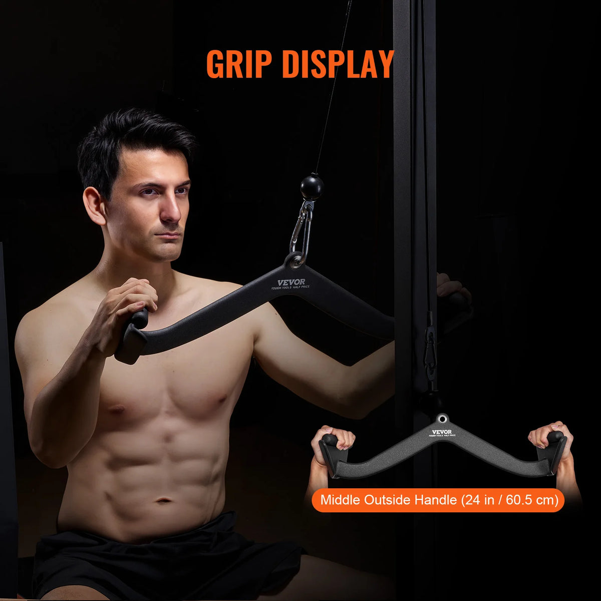 SucceBuy Lat Pulldown Bar for Cable Machine Strength Training