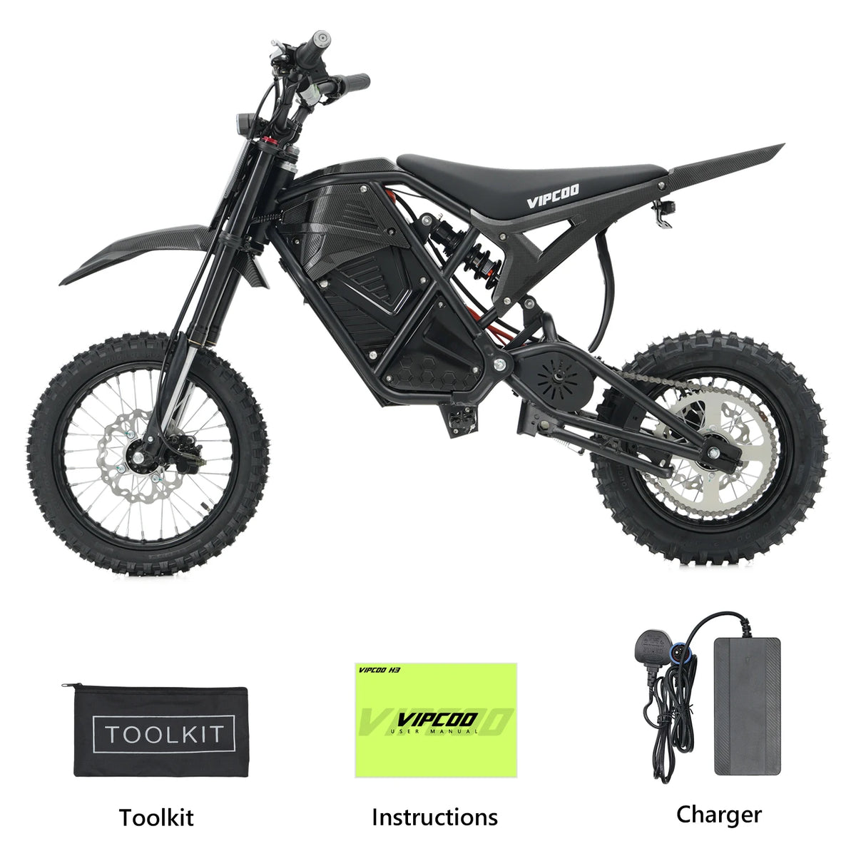 VIPCOO H3 3500W Fat Tire Electric Dirt Bike Motorcycle